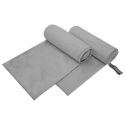 Sport Törölközők 2 pcs Sötétszürke 200 x 100 cm