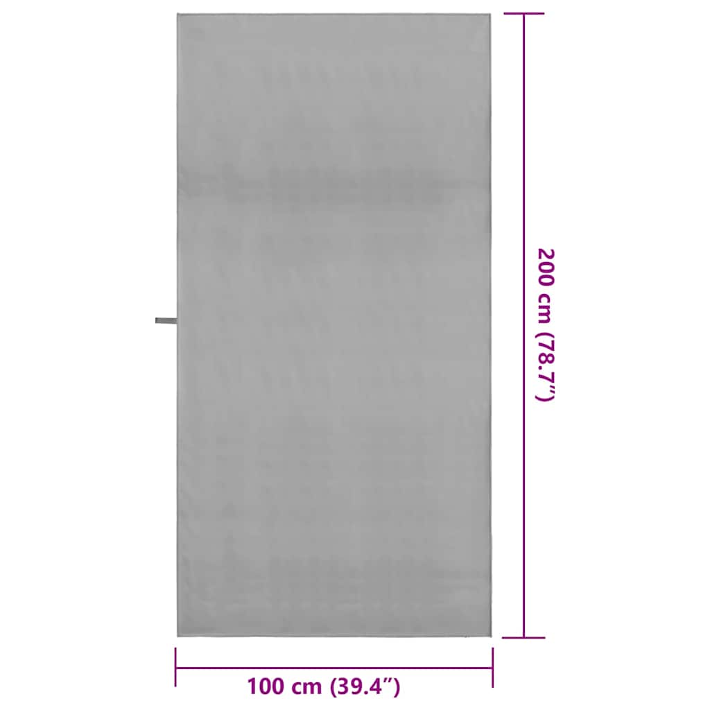 Sport Törölközők 2 pcs Sötétszürke 200 x 100 cm