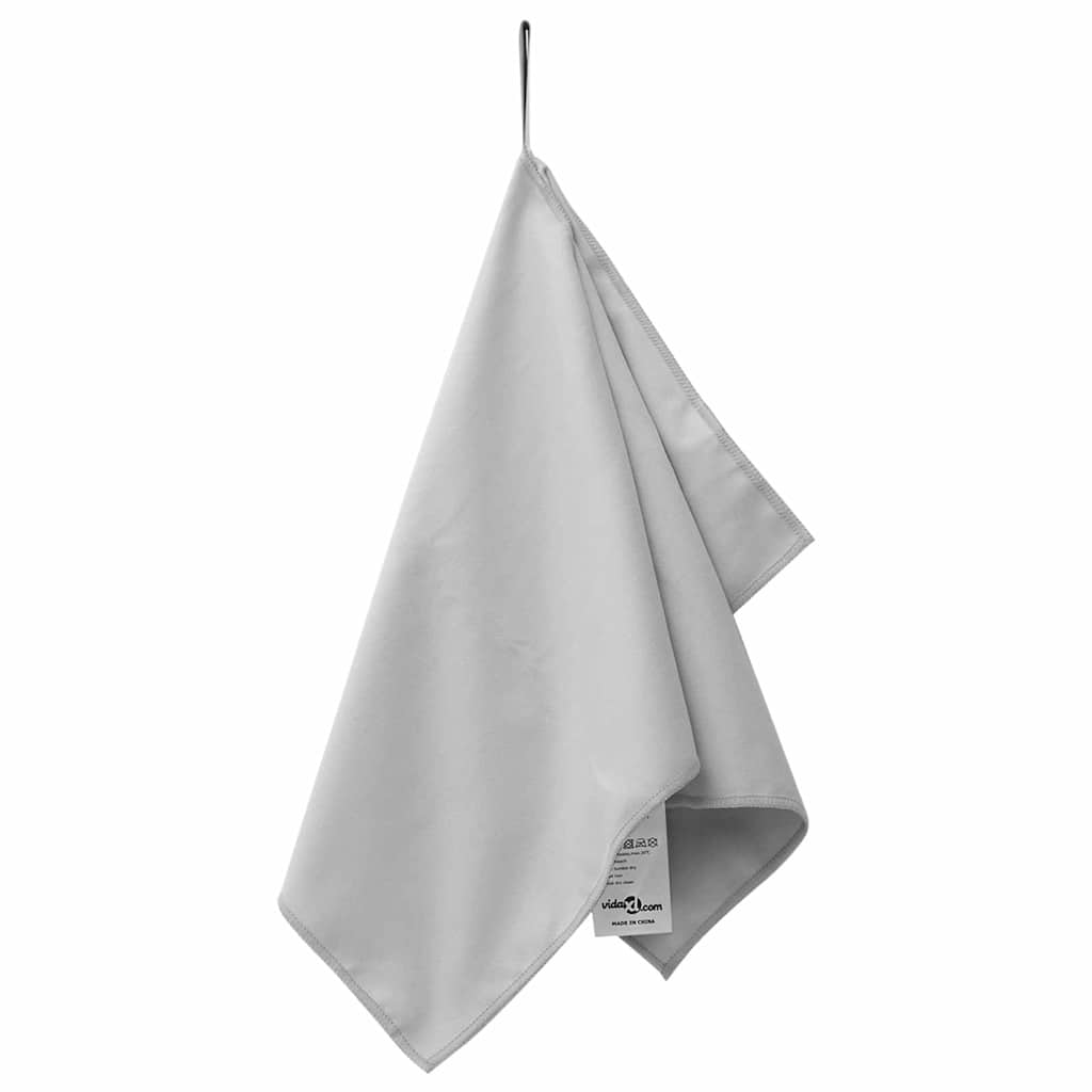 Sport Törölközők 2 pcs Szürke 50 x 30 cm Poliészter és poliamid