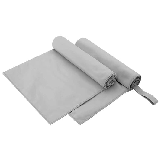 Sport Törölközők 2 pcs Szürke 100 x 50 cm