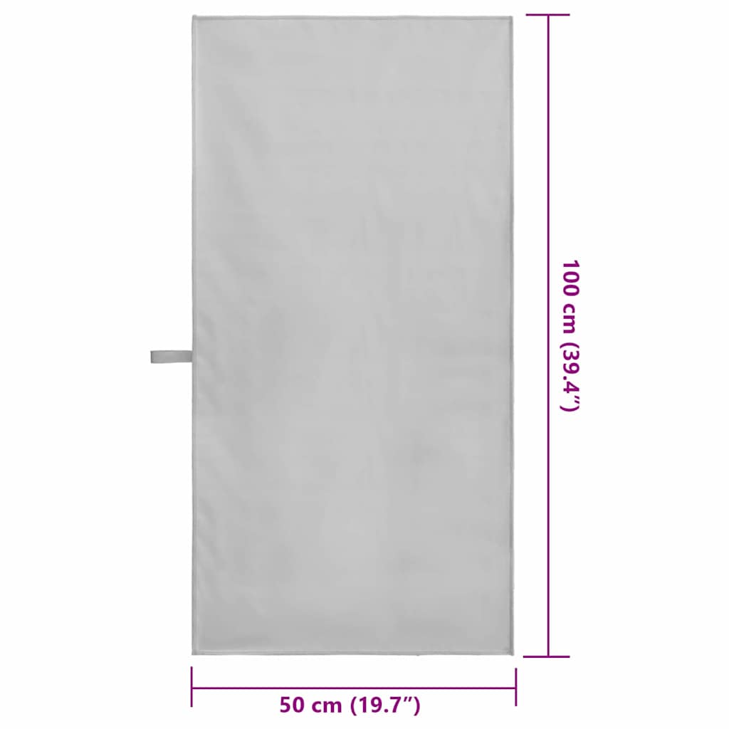 Sport Törölközők 2 pcs Szürke 100 x 50 cm
