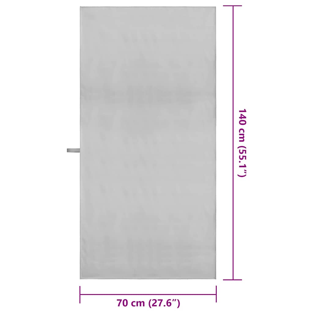 Sport Törölközők 2 pcs Szürke 140 x 70 cm