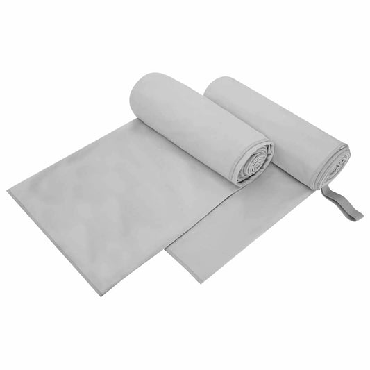 Sport Törölközők 2 pcs Szürke 200 x 100 cm