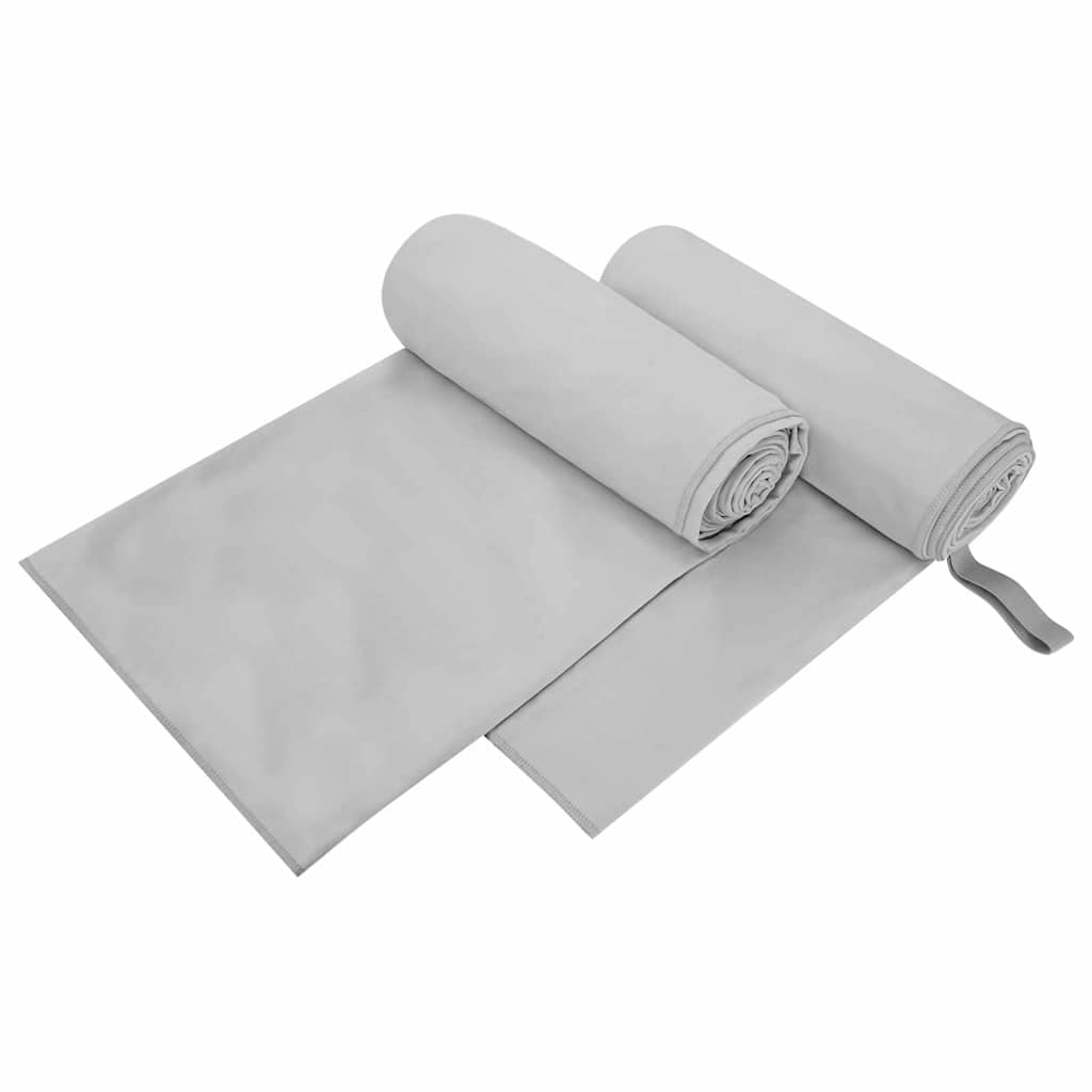 Sport Törölközők 2 pcs Szürke 200 x 100 cm
