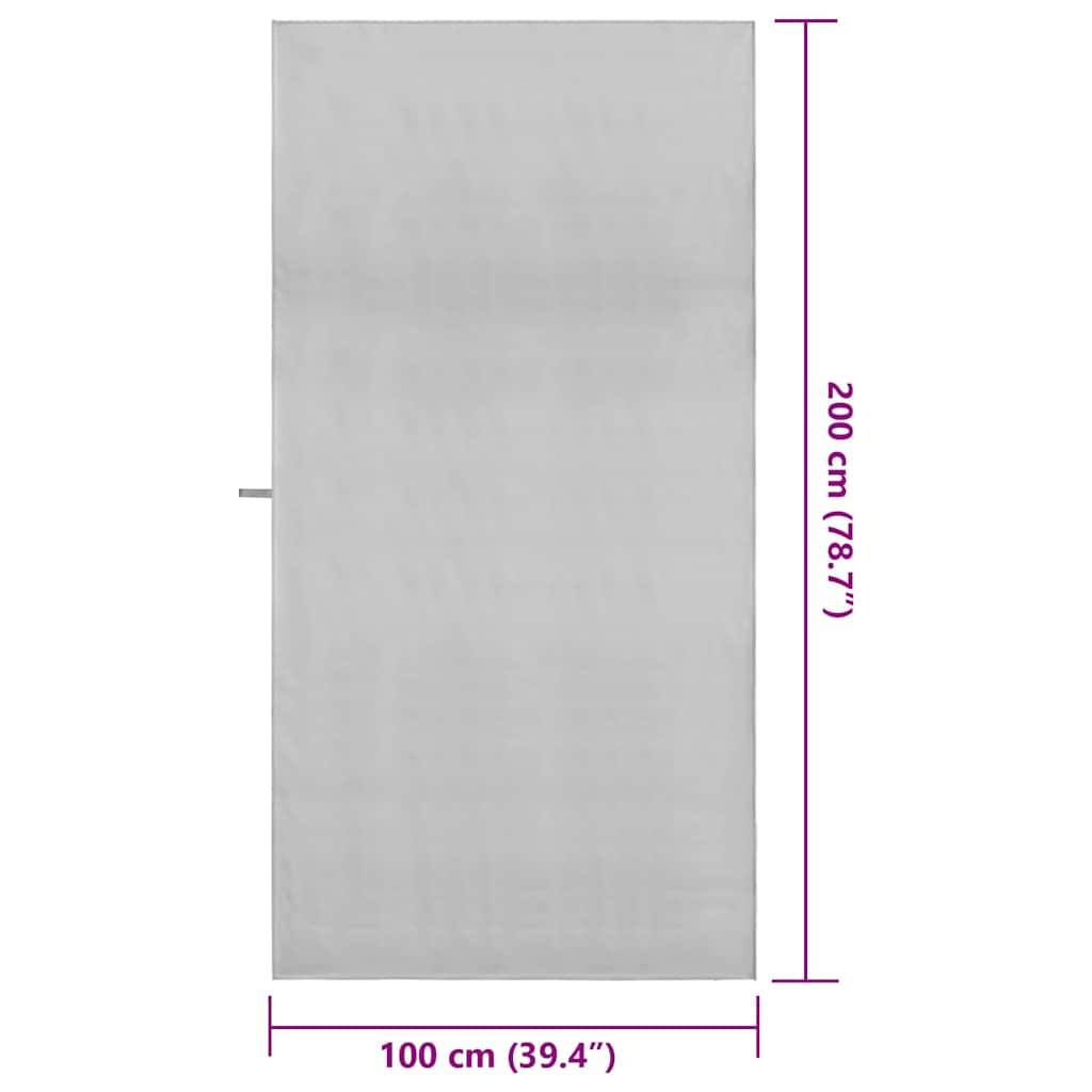 Sport Törölközők 2 pcs Szürke 200 x 100 cm