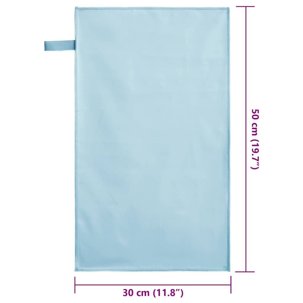 Sport Törölközők 2 pcs Kék 50 x 30 cm Poliészter és poliamid