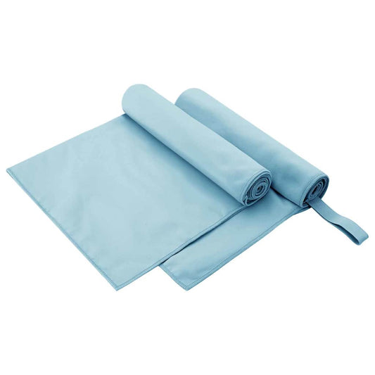Sport Törölközők 2 pcs Kék 100 x 50 cm Poliészter és poliamid
