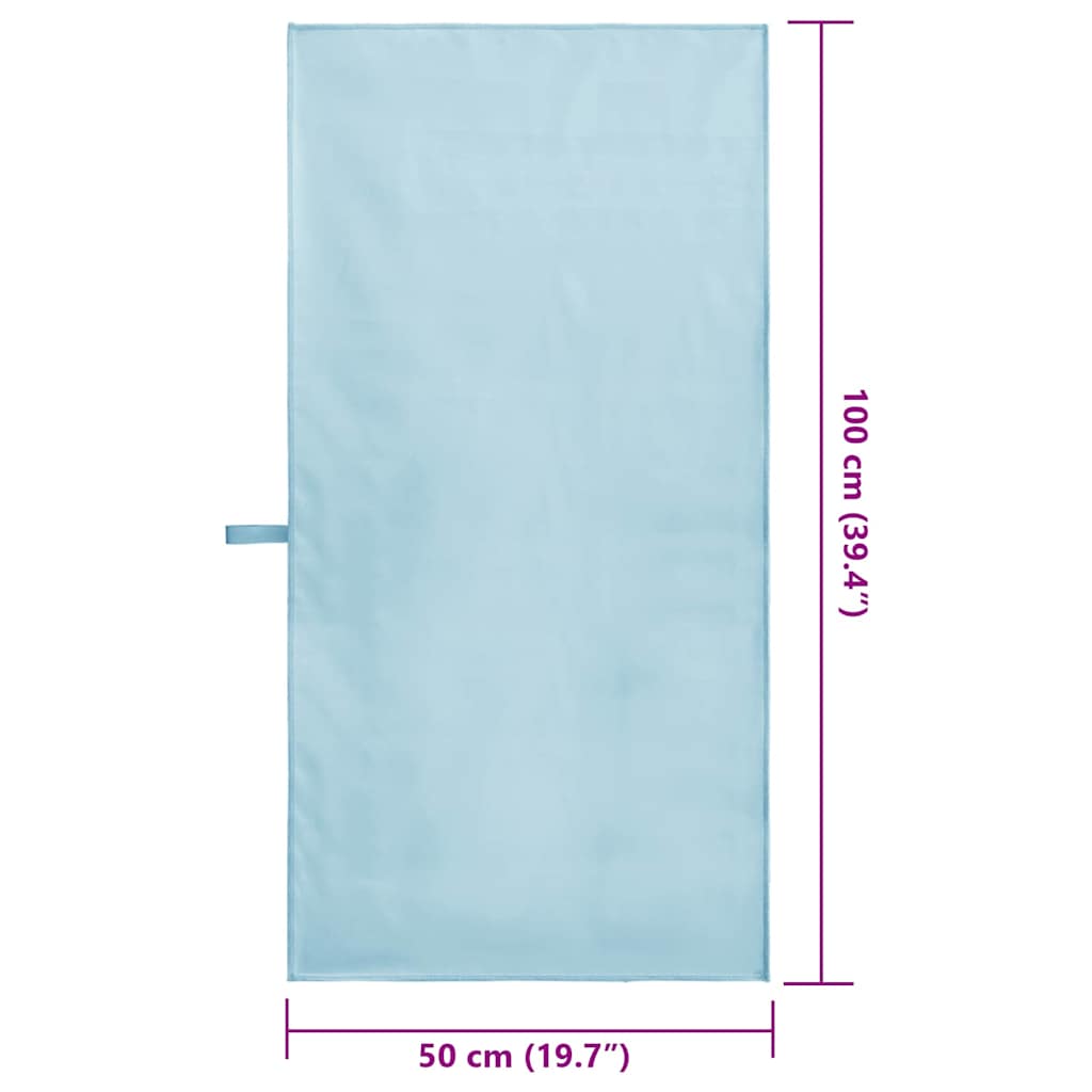 Sport Törölközők 2 pcs Kék 100 x 50 cm Poliészter és poliamid