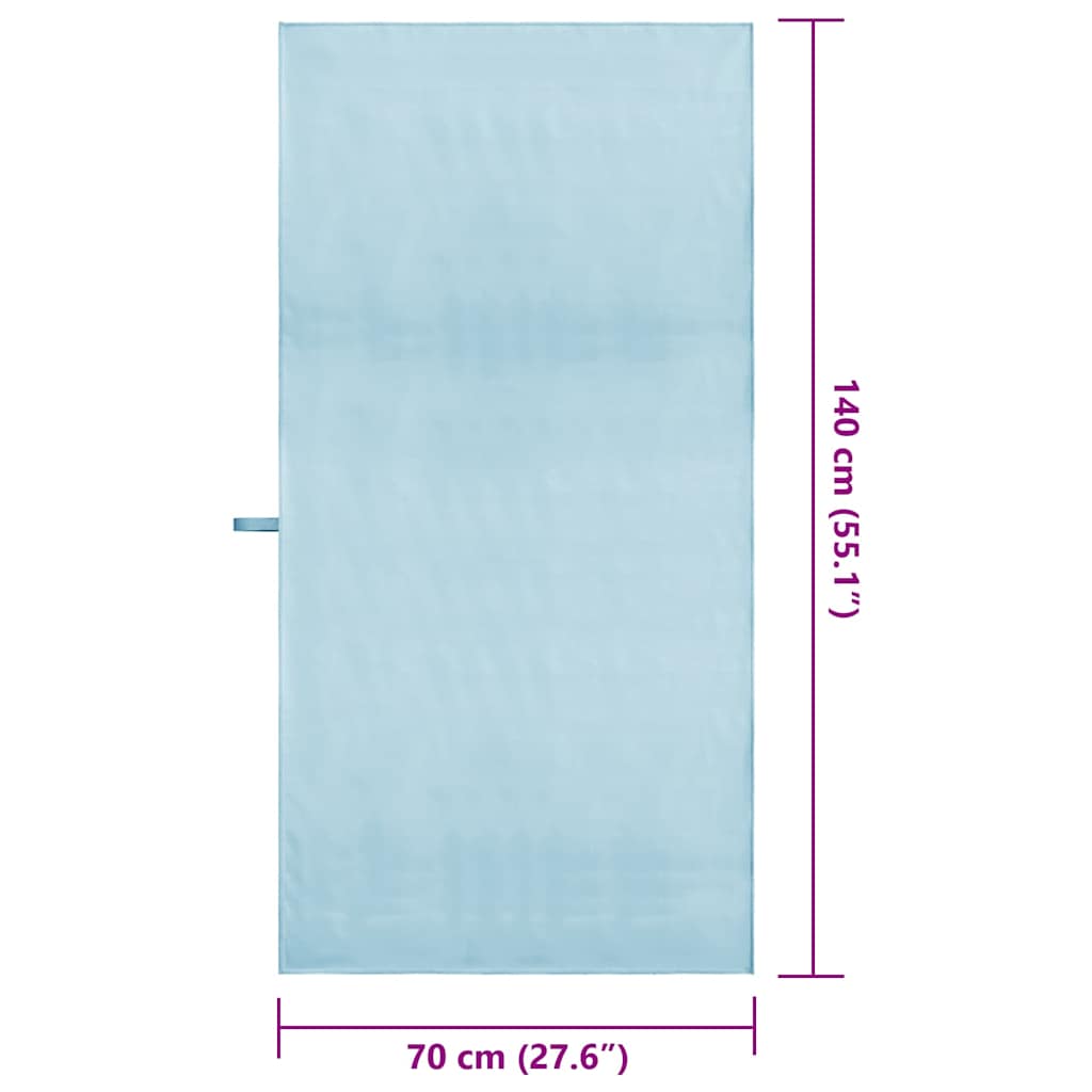 Sport Törölközők 2 pcs Kék 140 x 70 cm Poliészter és poliamid