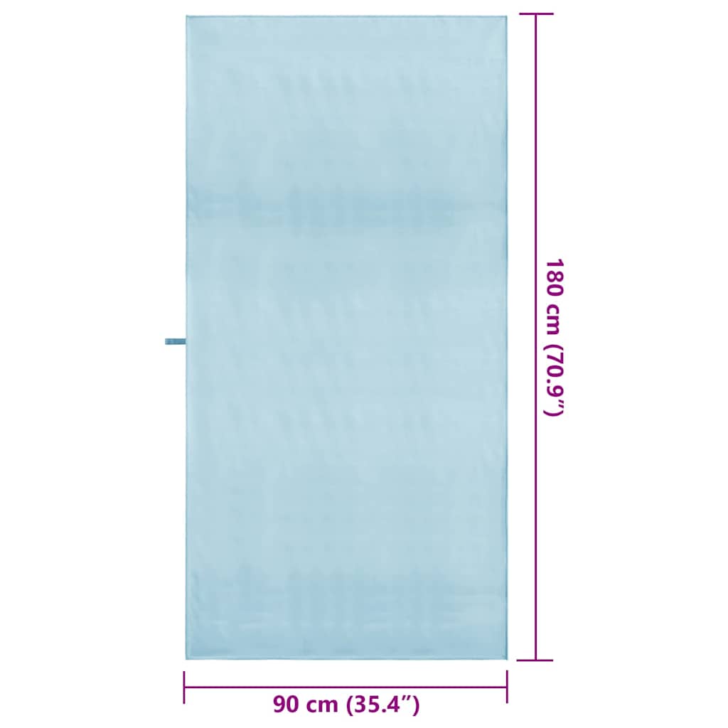 Sport Törölközők 2 pcs Kék 180 x 90 cm Poliészter és poliamid