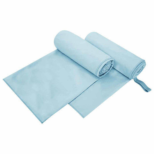 Sport Törölközők 2 pcs Kék 200 x 100 cm Poliészter és poliamid