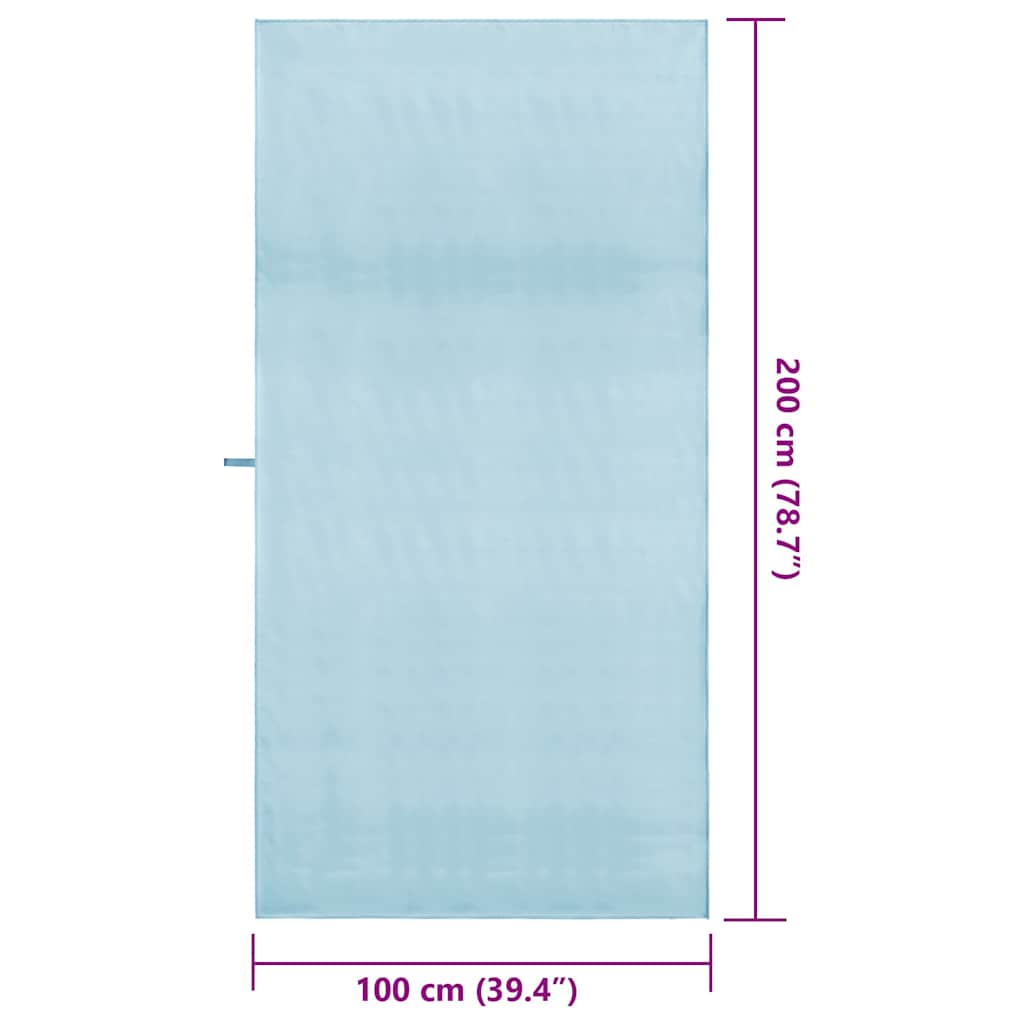 Sport Törölközők 2 pcs Kék 200 x 100 cm Poliészter és poliamid