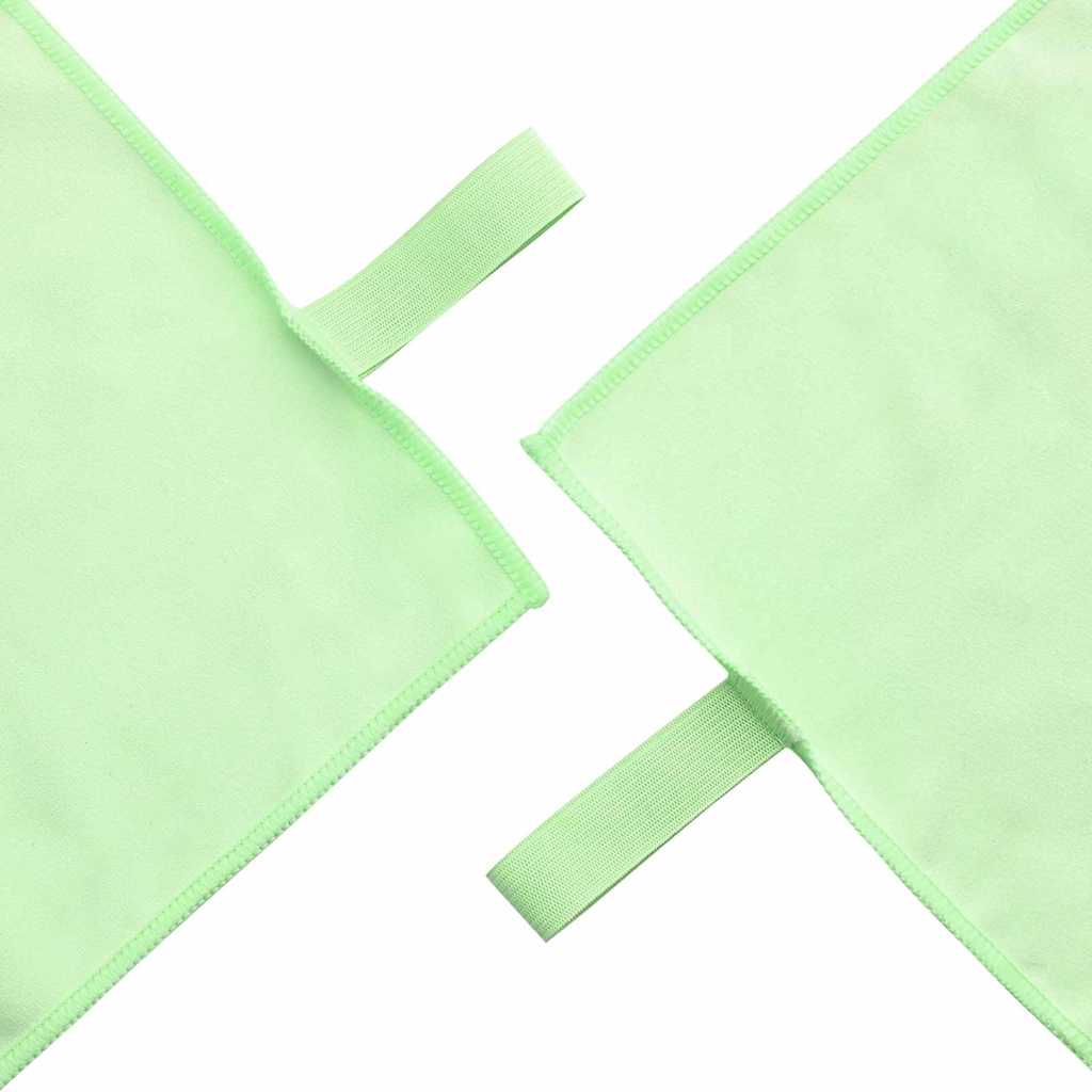 Sport Törölközők 2 pcs Zöld 50 x 30 cm Poliészter és poliamid