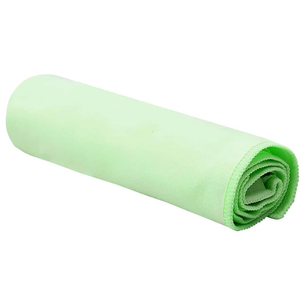 Sport Törölközők 2 pcs Zöld 50 x 30 cm Poliészter és poliamid
