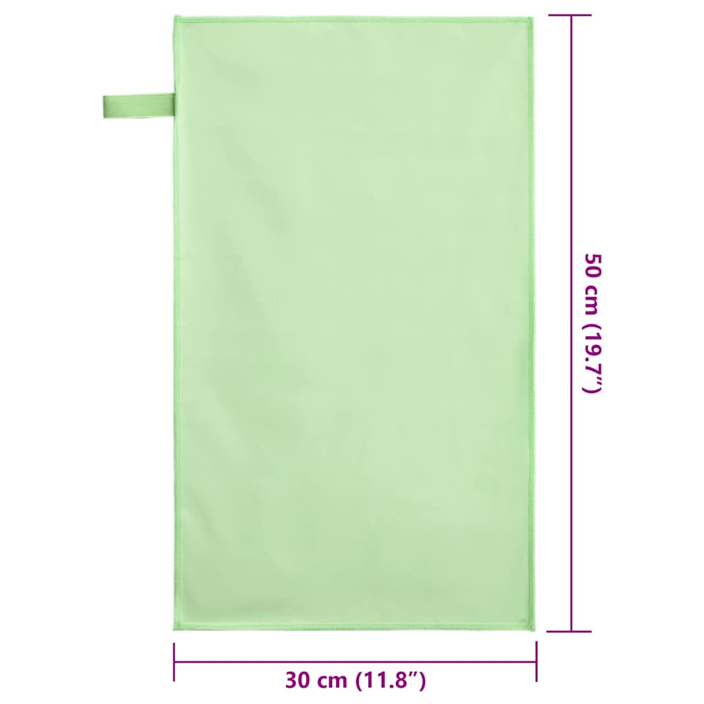 Sport Törölközők 2 pcs Zöld 50 x 30 cm Poliészter és poliamid