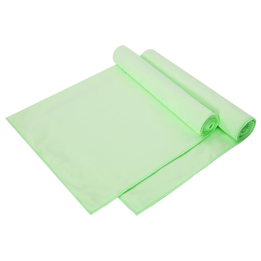 Sport Törölközők 2 pcs Zöld 140 x 70 cm