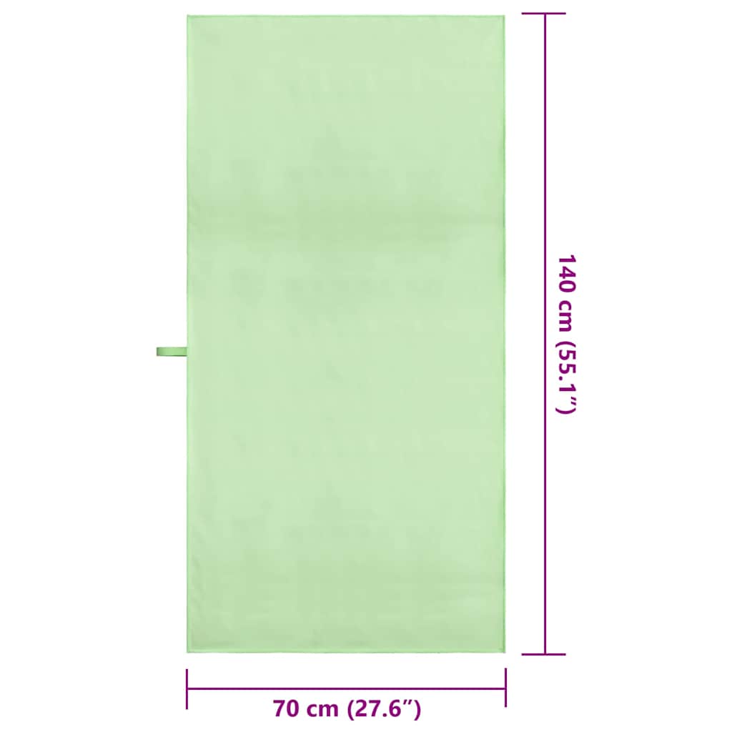 Sport Törölközők 2 pcs Zöld 140 x 70 cm