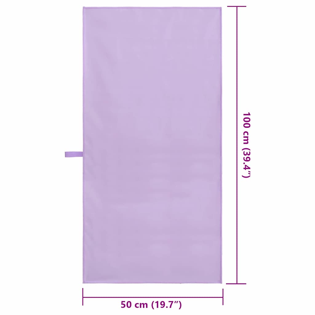 Sport Törölközők 2 pcs Lila 100 x 50 cm Poliészter és poliamid