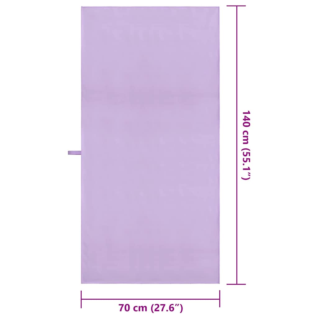 Sport Törölközők 2 pcs Lila 140 x 70 cm Poliészter és poliamid
