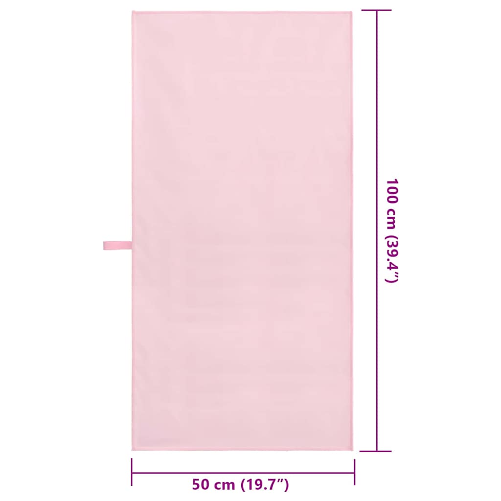 Sport Törölközők 2 pcs Rózsaszín 100 x 50 cm