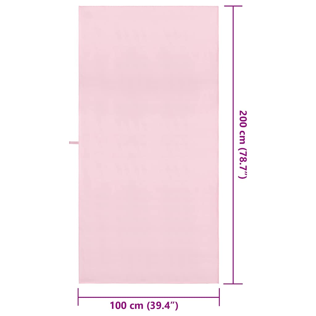 Sport Törölközők 2 pcs Rózsaszín 200 x 100 cm