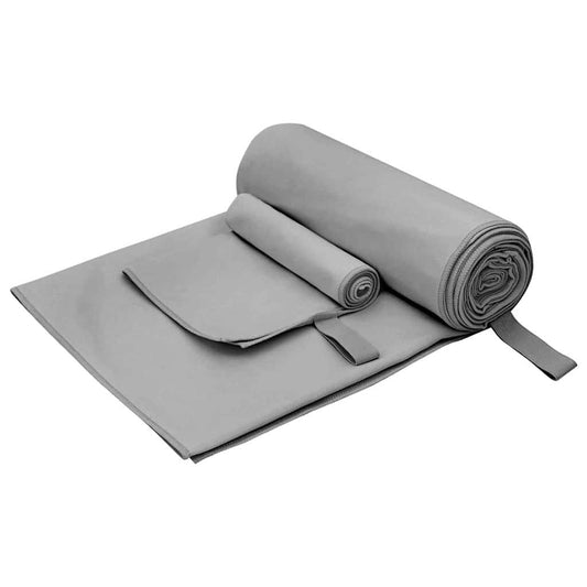 Sporttörölköző Szett 2 pcs Sötétszürke szövet