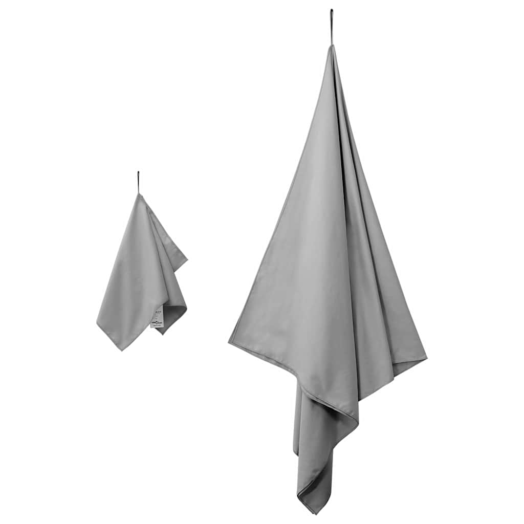 Sporttörölköző Szett 2 pcs Sötétszürke szövet