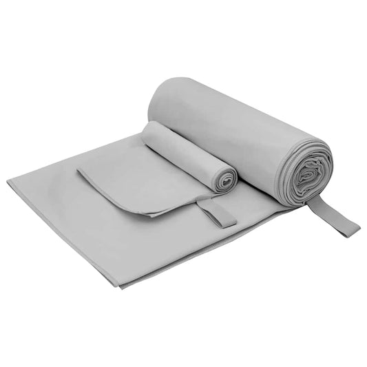 Sporttörölköző Szett 2 pcs Szürke szövet