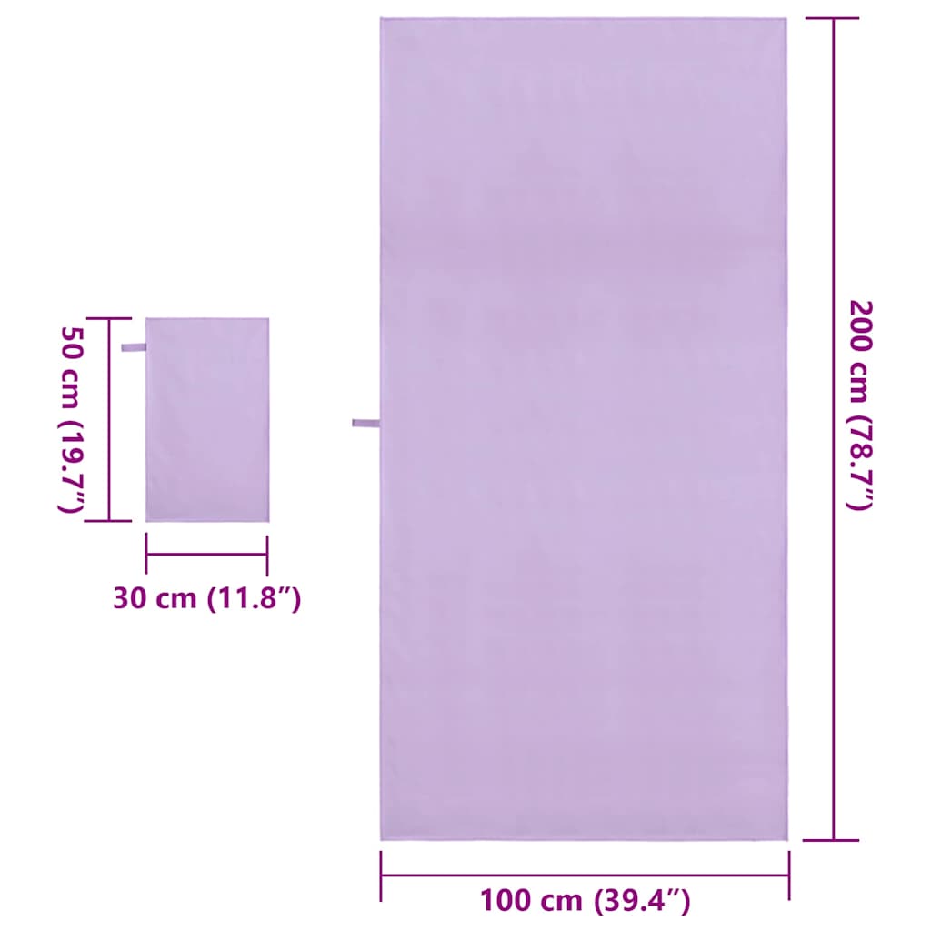 Sporttörölköző Szett 2 pcs Lila szövet