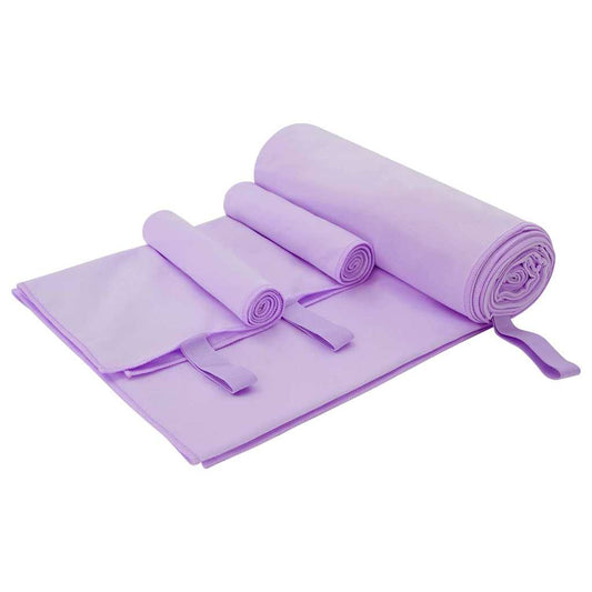 Sporttörölköző Szett 3 pcs Lila Poliészter és poliamid