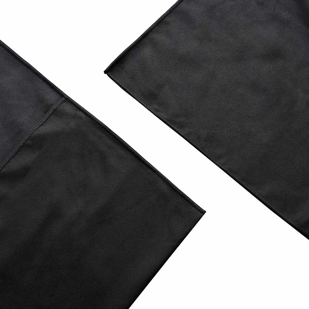 Kültéri Szék Törölközők 2 pcs Fekete 130 x 60 cm