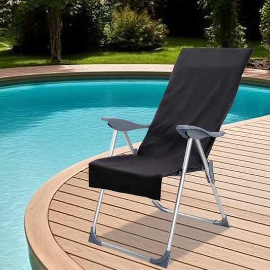 Kültéri Szék Törölközők 2 pcs Fekete 130 x 60 cm