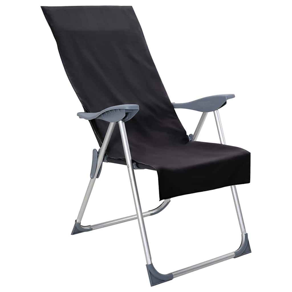 Kültéri Szék Törölközők 2 pcs Fekete 130 x 60 cm