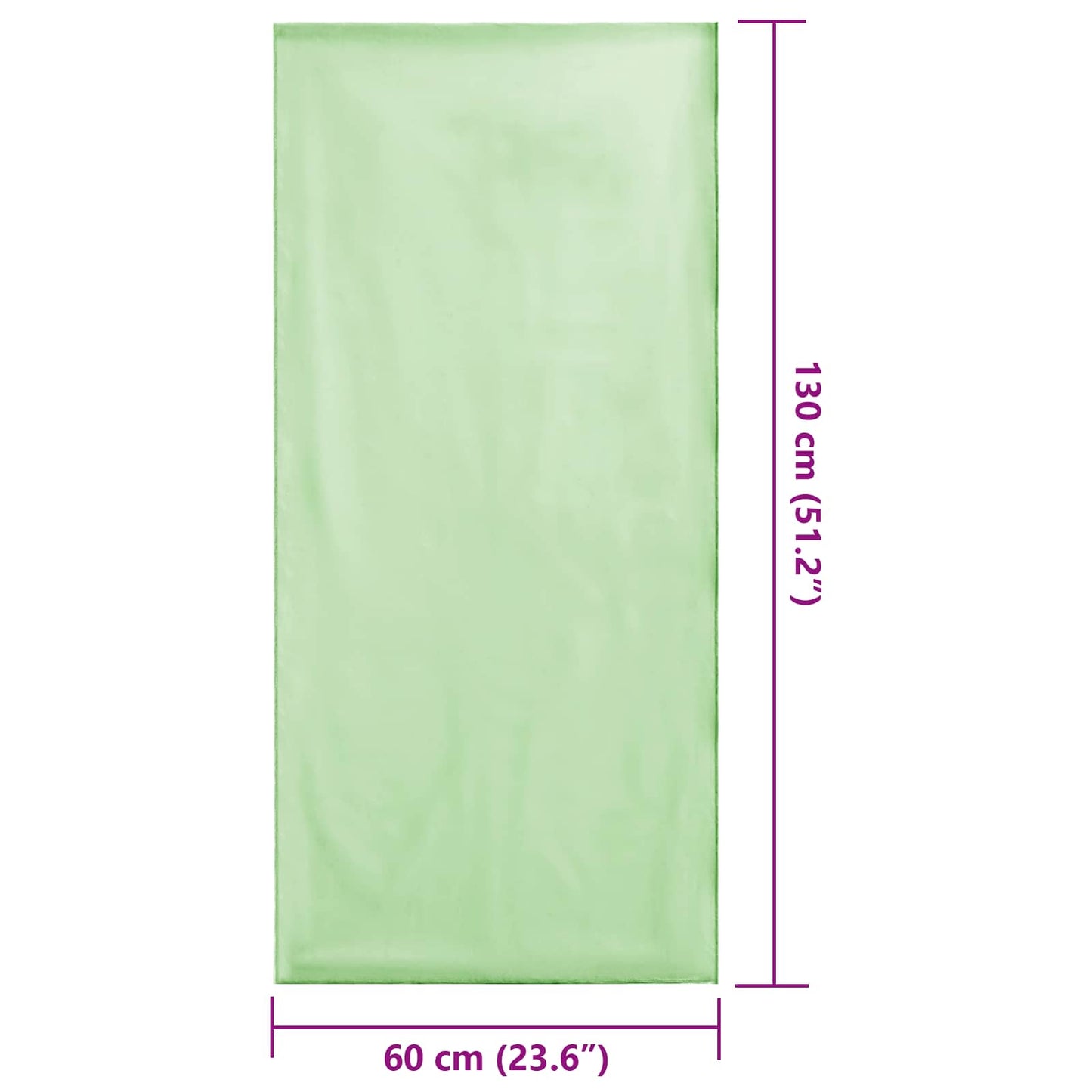 Kültéri Szék Törölközők 2 pcs Zöld 130 x 60 cm