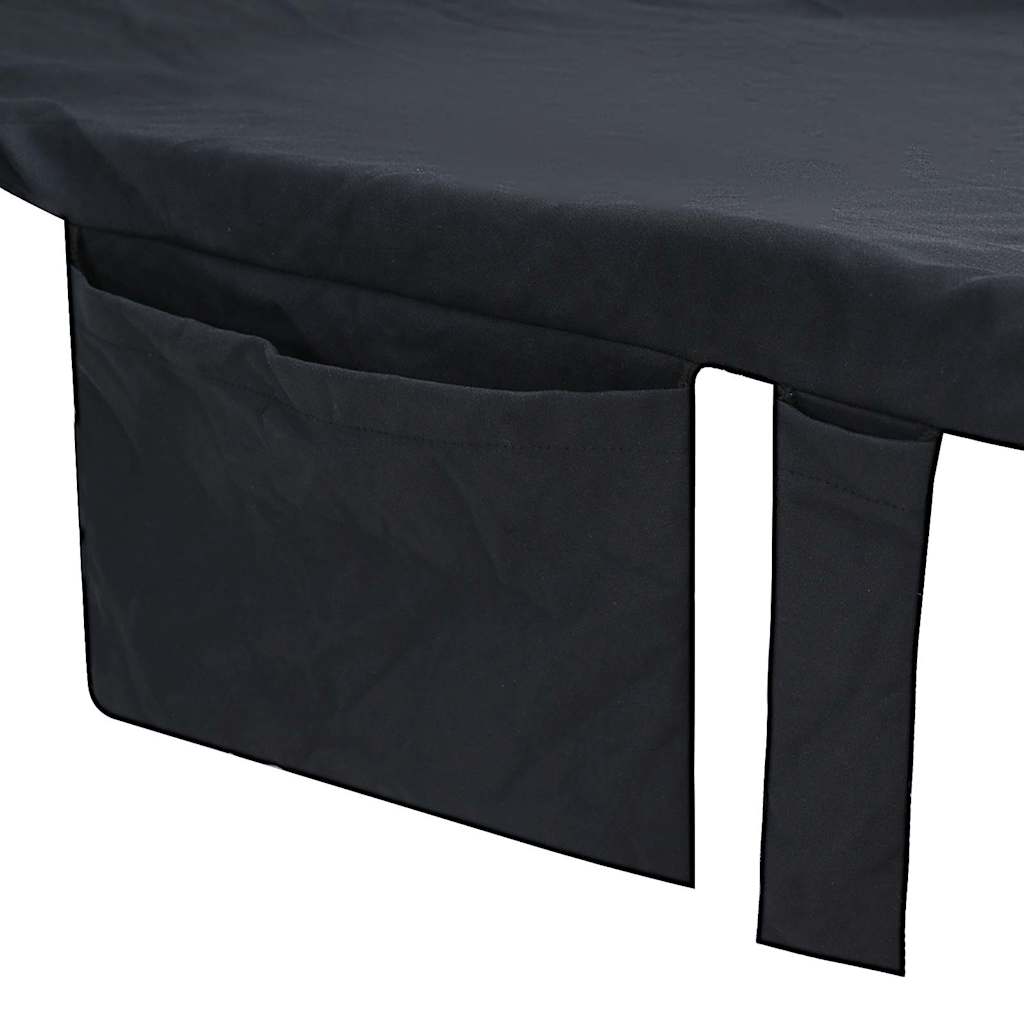 Napozó törölközők 2 db Fekete 210 x 75 cm