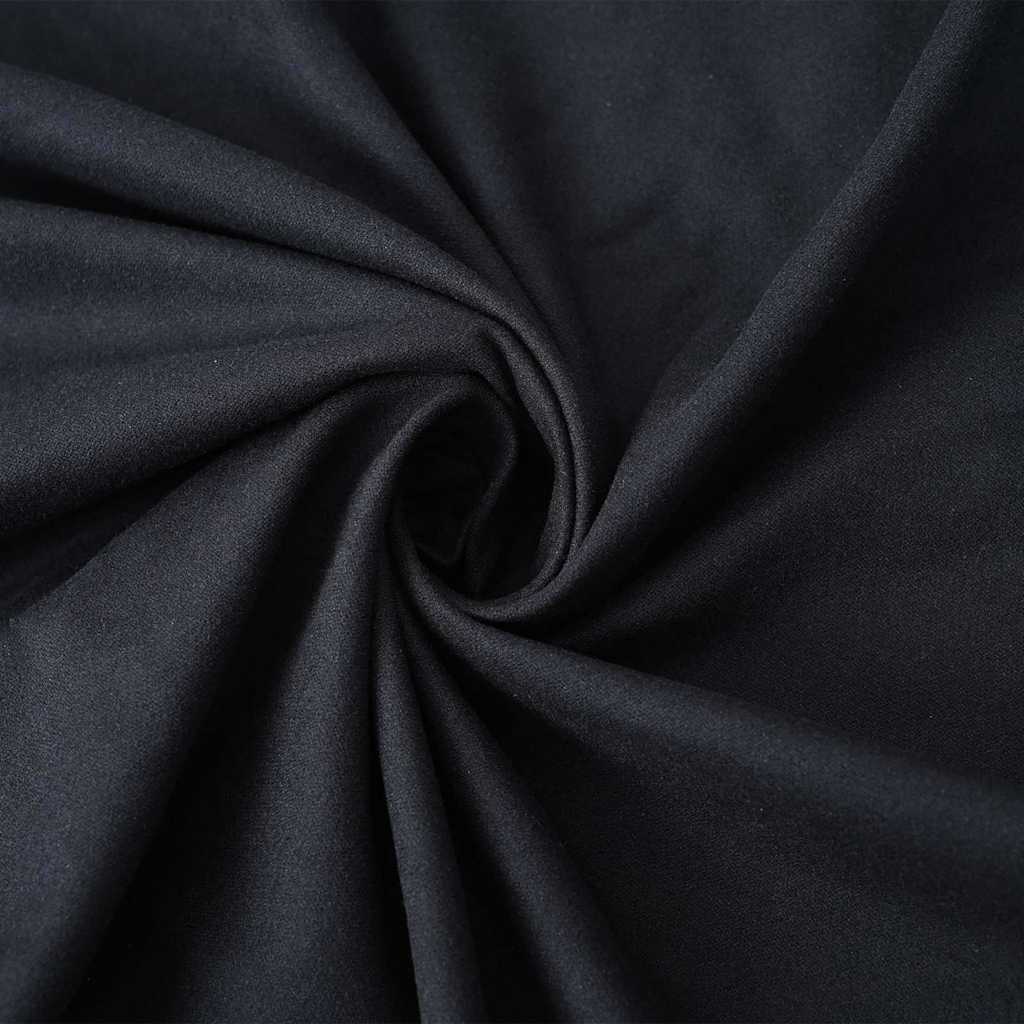 Napozó törölközők 2 db Fekete 210 x 75 cm