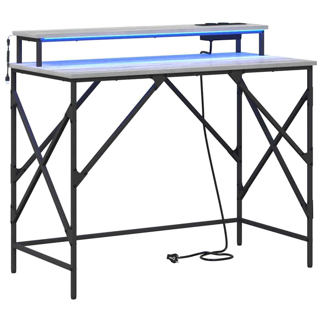 Asztal Szürke Sonoma Szerelt Fa 100 x 50 x 86,5 cm