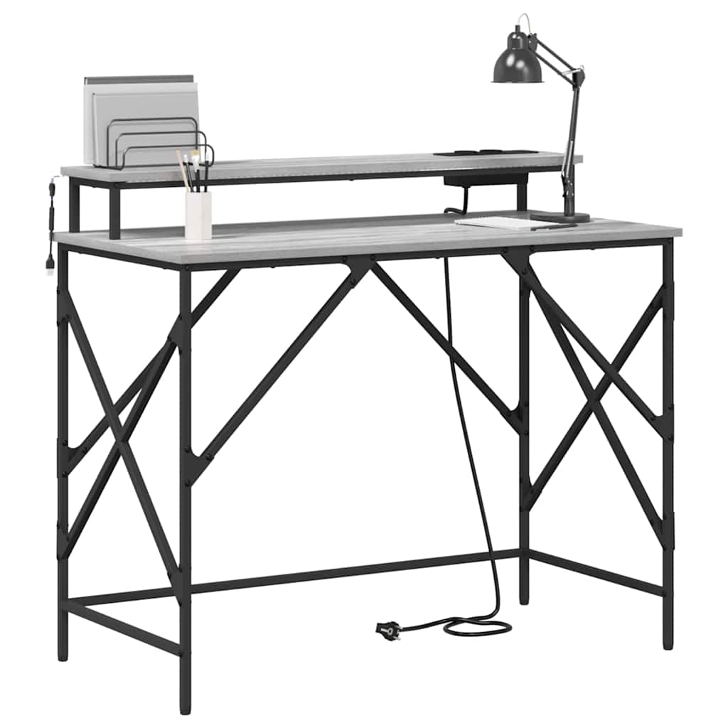 Asztal Szürke Sonoma Szerelt Fa 100 x 50 x 86,5 cm
