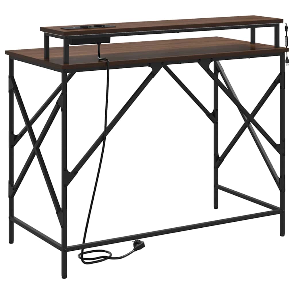 Asztal Barna Tölgy Szerelt Fa 100 x 50 x 86,5 cm