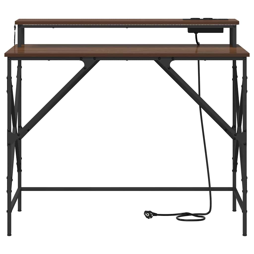 Asztal Barna Tölgy Szerelt Fa 100 x 50 x 86,5 cm