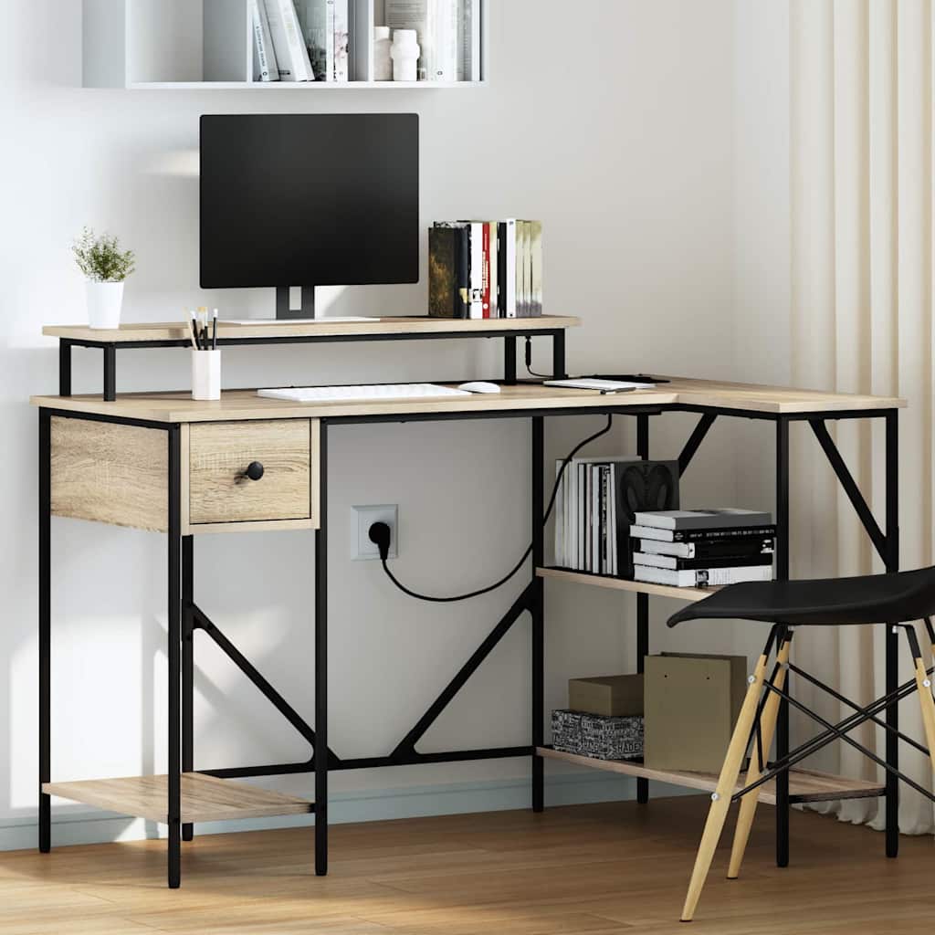 Asztal Sonoma tölgy Szerelt Fa 120 x 79 x 86,5 cm