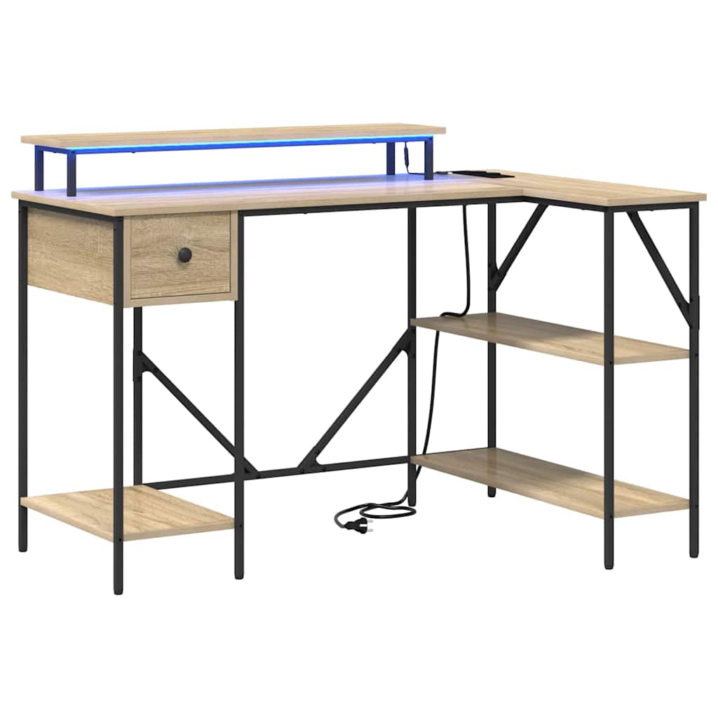 Asztal Sonoma tölgy Szerelt Fa 120 x 79 x 86,5 cm