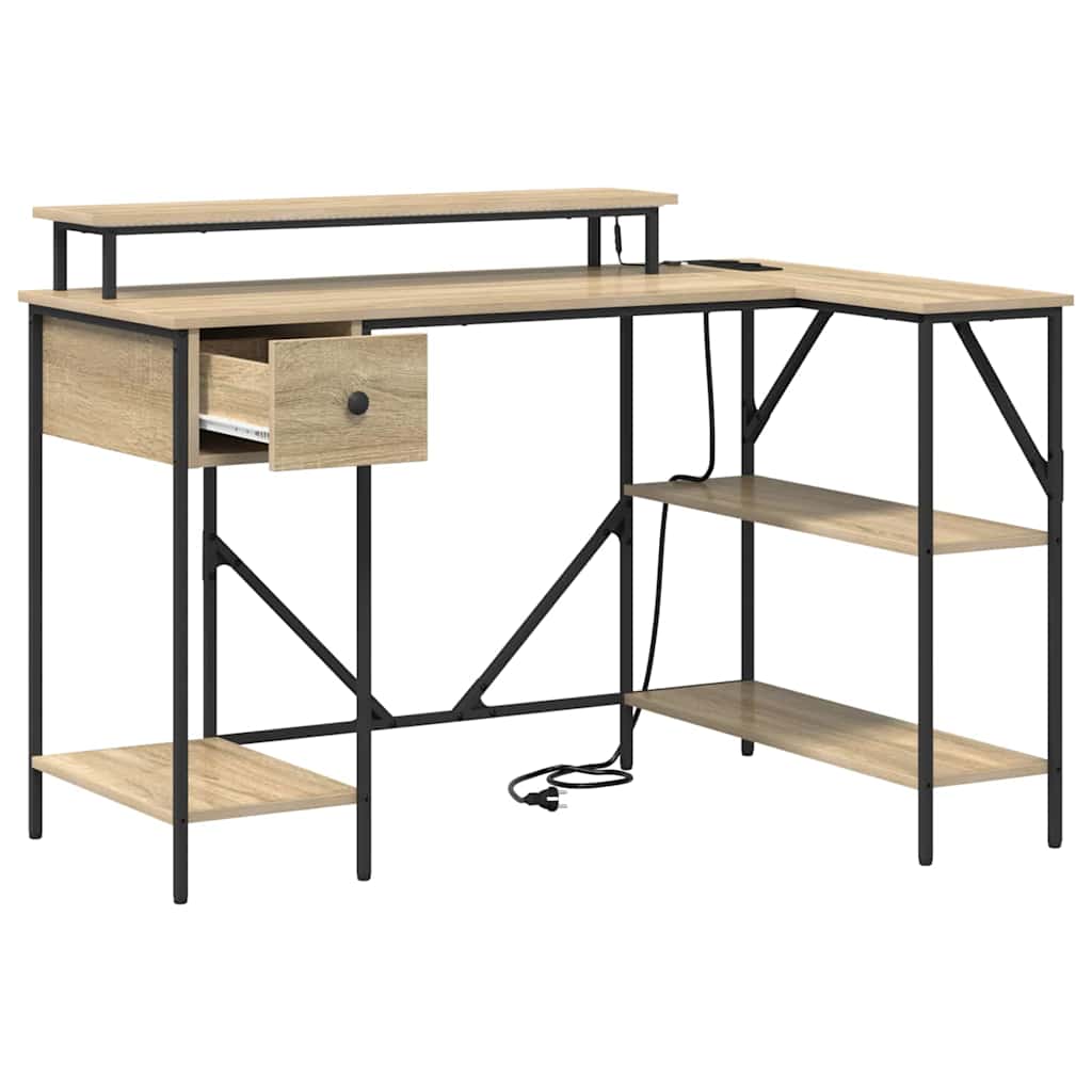Asztal Sonoma tölgy Szerelt Fa 120 x 79 x 86,5 cm