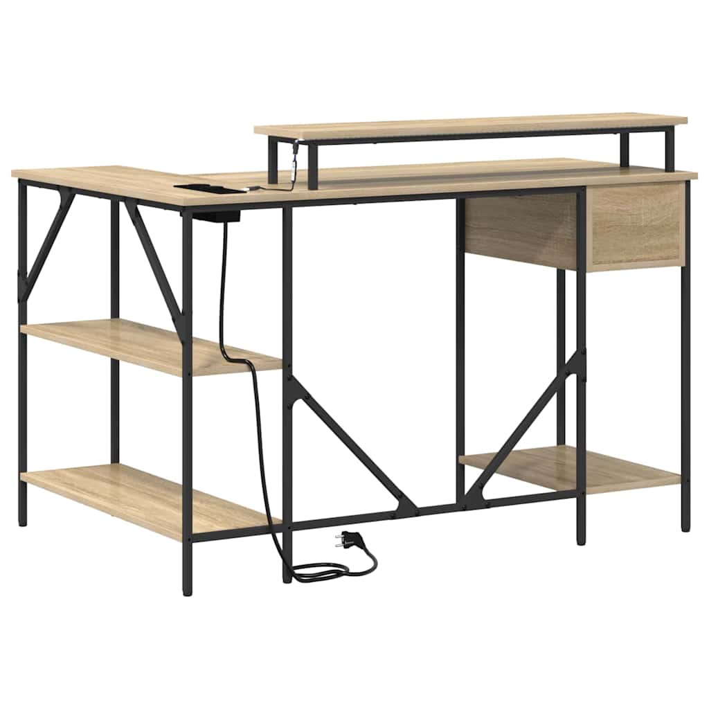 Asztal Sonoma tölgy Szerelt Fa 120 x 79 x 86,5 cm