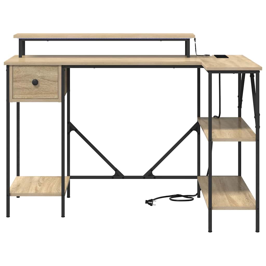 Asztal Sonoma tölgy Szerelt Fa 120 x 79 x 86,5 cm