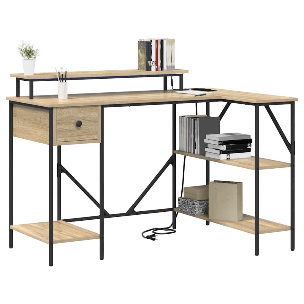 Asztal Sonoma tölgy Szerelt Fa 120 x 79 x 86,5 cm