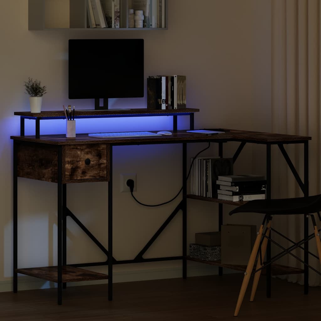 Asztal Füstölt tölgy Szerelt Fa 120 x 79 x 86,5 cm