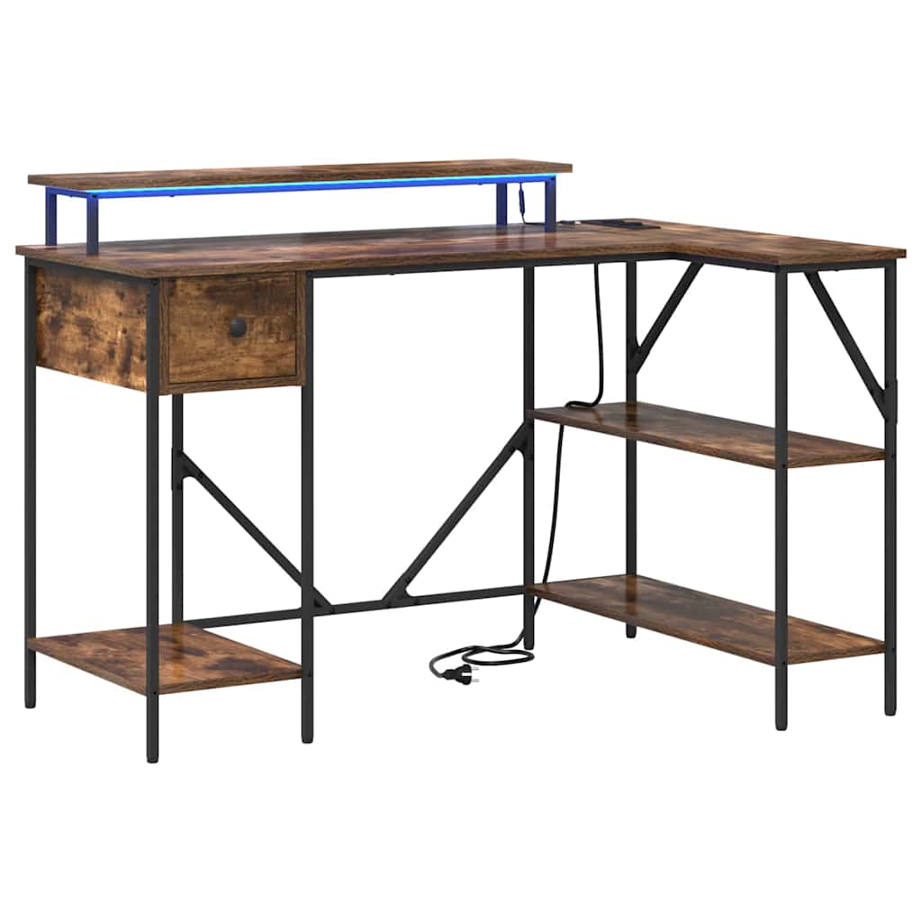 Asztal Füstölt tölgy Szerelt Fa 120 x 79 x 86,5 cm