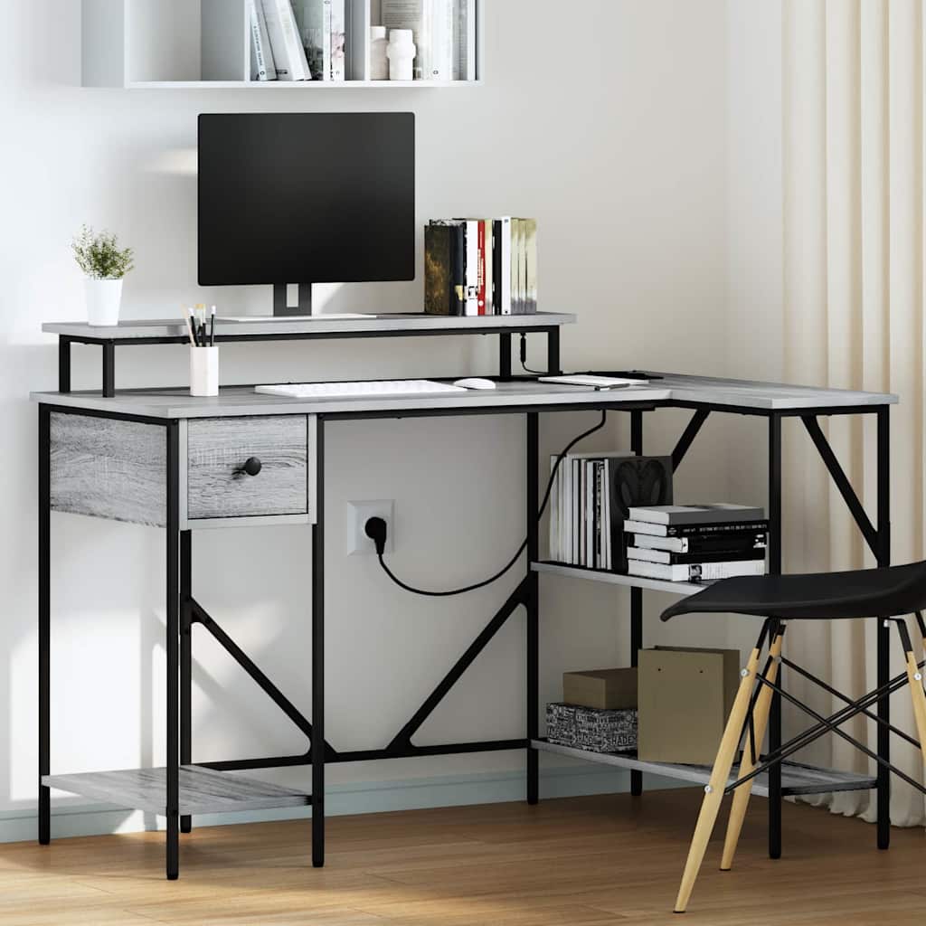 Asztal Szürke Sonoma Szerelt Fa 120 x 79 x 86,5 cm