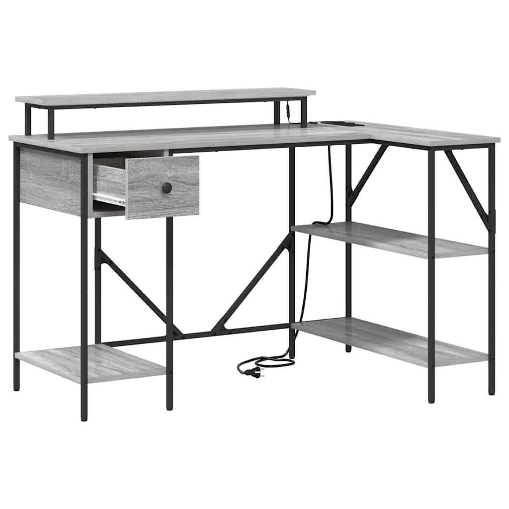 Asztal Szürke Sonoma Szerelt Fa 120 x 79 x 86,5 cm
